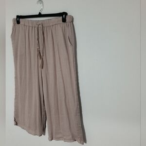 New Beige Wide-Leg Pants / Size XL